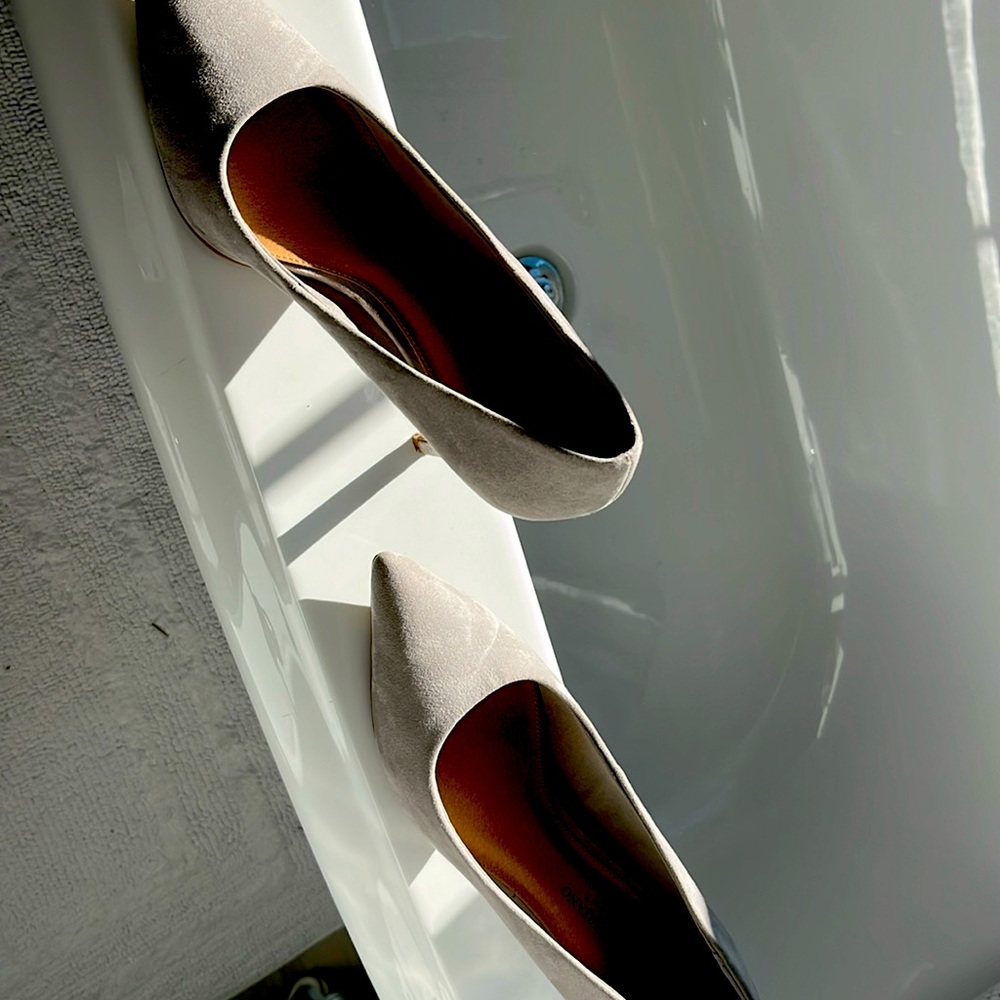 Gray Christian Siriano heels